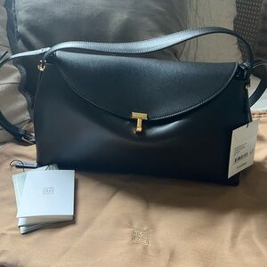 Toteme T-Lock Leather Shoulder Bag